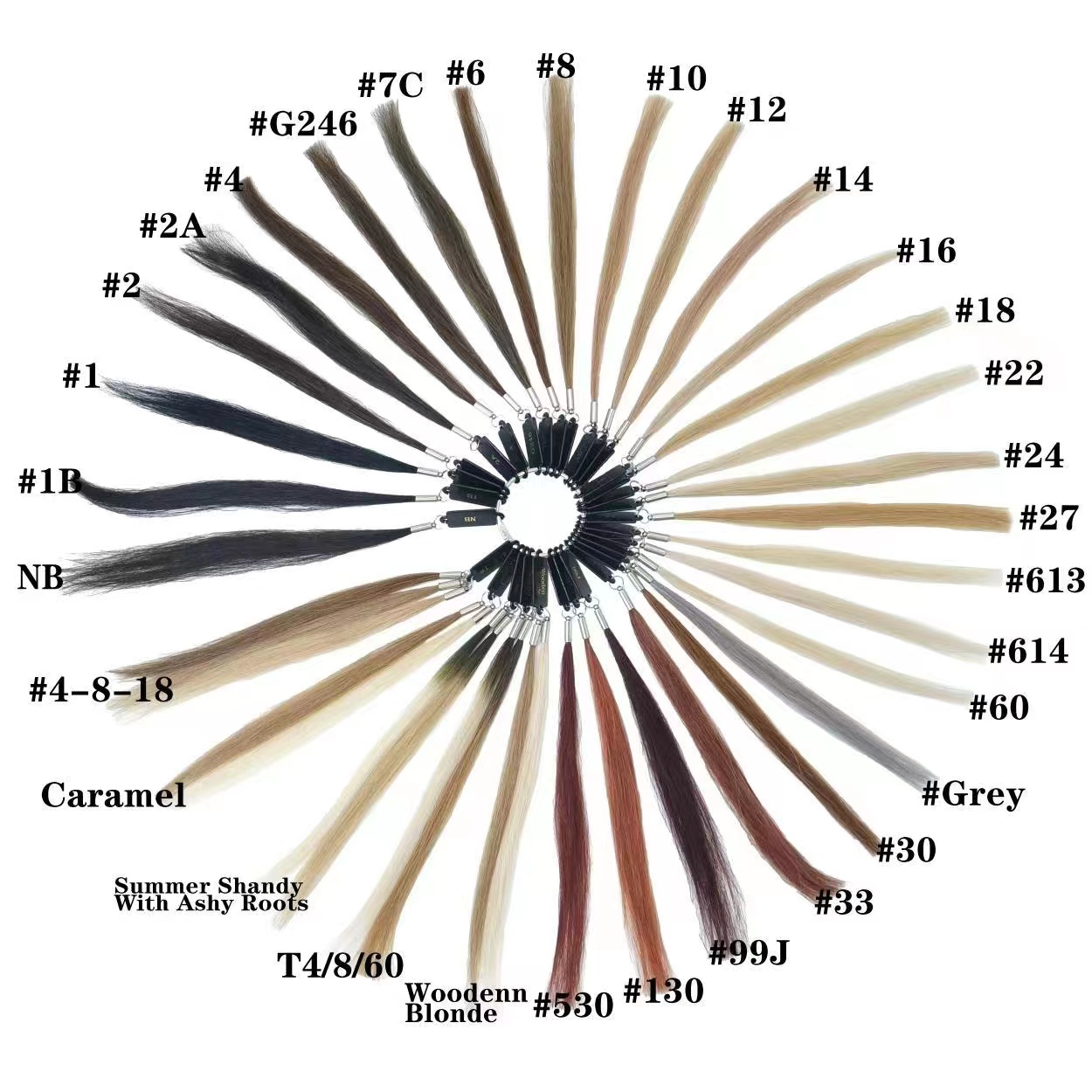 How do you match the hair color ring with the topper?