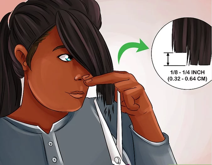 How to cut off the fringe of a wig