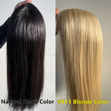 4x4” Silk Top Virgin Hair Wig with Wefted Back  Medical Silicone Wig - Brilliantwigs