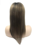 15X17cm V Part Mono Base Remy Human Hair Topper Full Hand-Tied Brilliantwigs