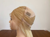 Full Lace Wig for Women 100% Real Virgin Human Hair Full Hand Tied Jewish Wig without Silk Part