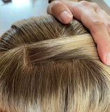 Medical Silicone Wig 4"x4" Silk Top Full Lace Cap 100% Virgin Human Hair Full Hand Tied Kosher Jewish Wig