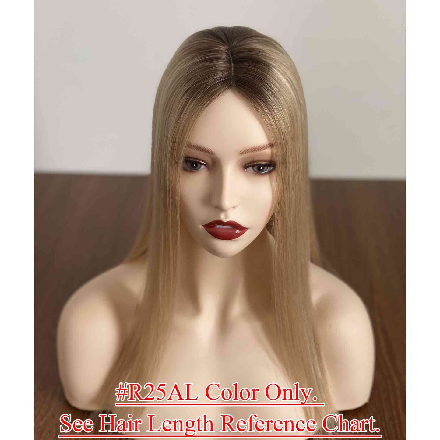 6x6.5 inch Full Silk Base Lace Front Remy Human Hair Topper 100% Hand Tied - Brilliantwigs