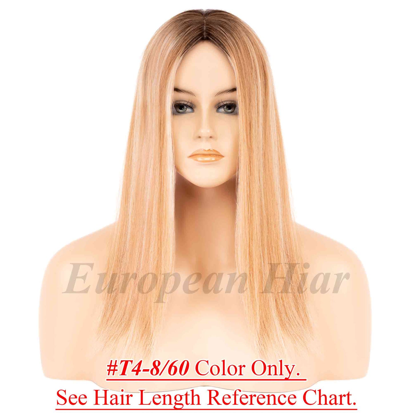 European Hair 5x3 inch Hand Tied MONO Base Hair Topper