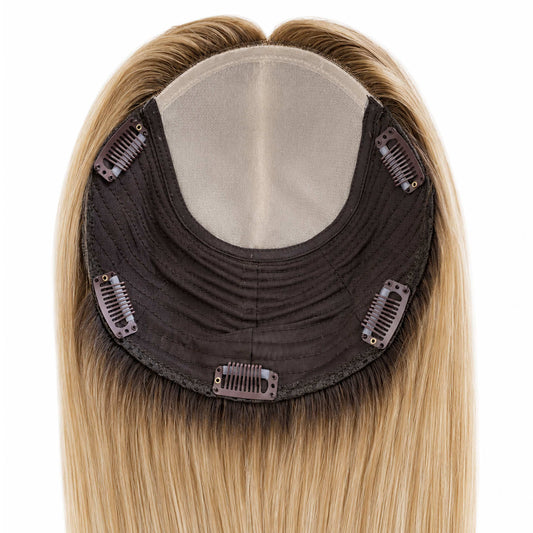 European Hair 8x8 inch Silk Top with Weft Base Hair Topper Best Choice Natural Looking