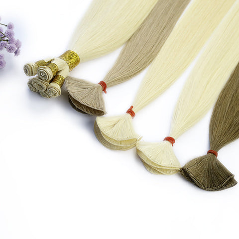 Preminum Virgin Human Hair Hand-Tied Weft Extensions for women (in stock) Brilliantwigs