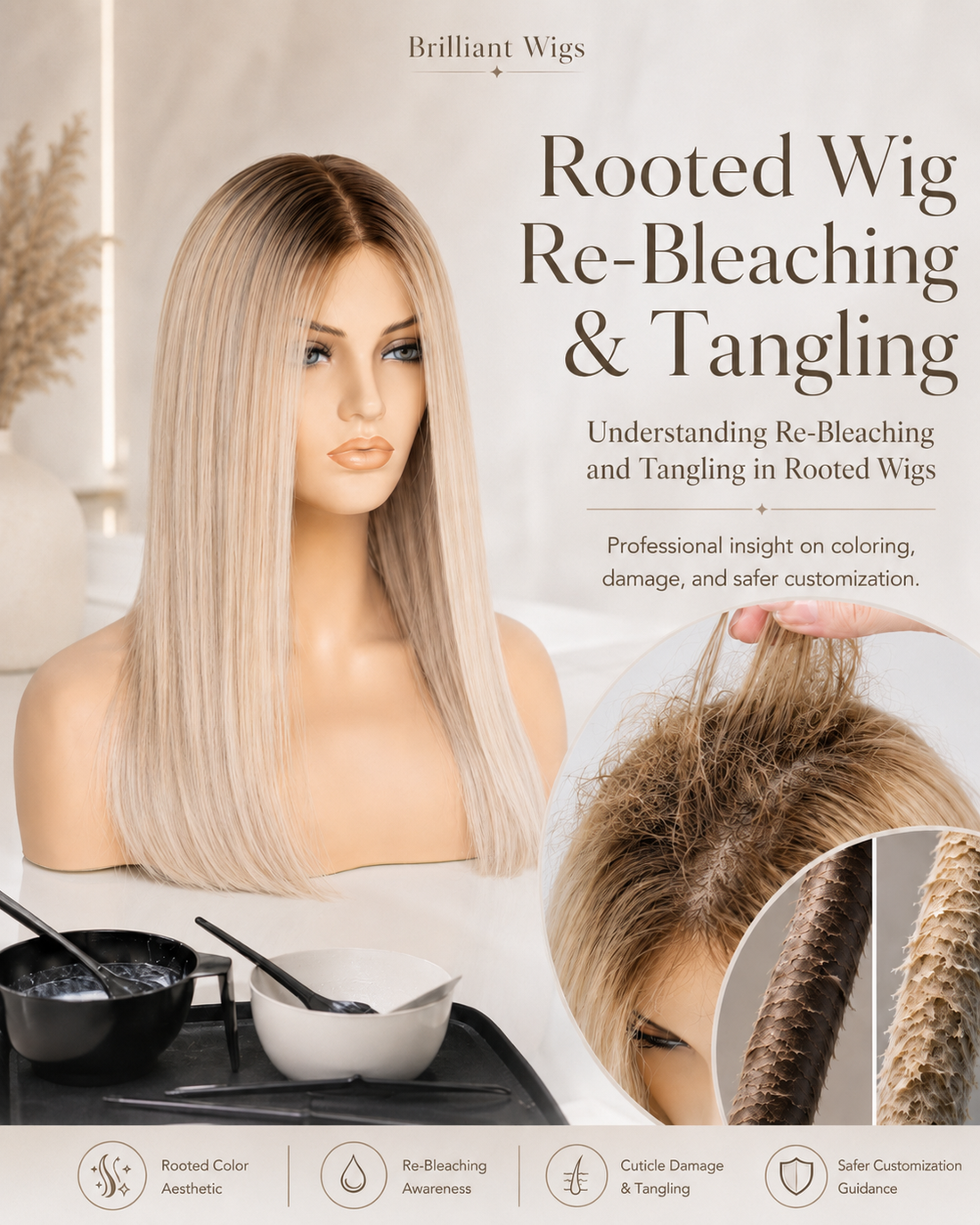 Why Re-Bleaching Wig Roots Can Cause Tangling