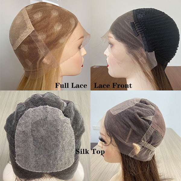 Different types of lace wigs.