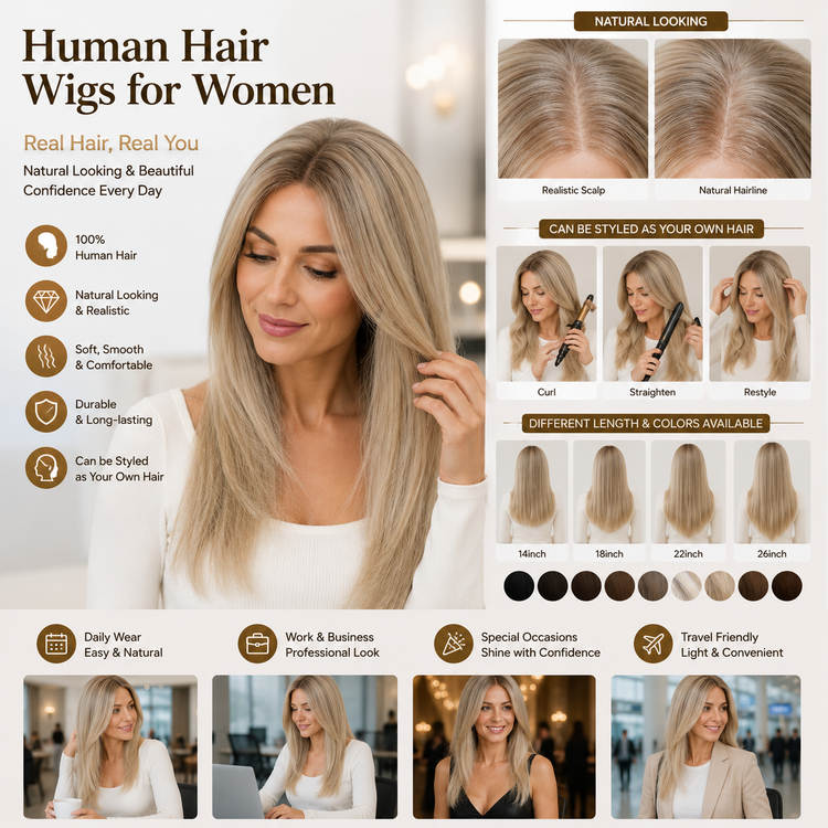 Luxury Human Hair Wigs for Women