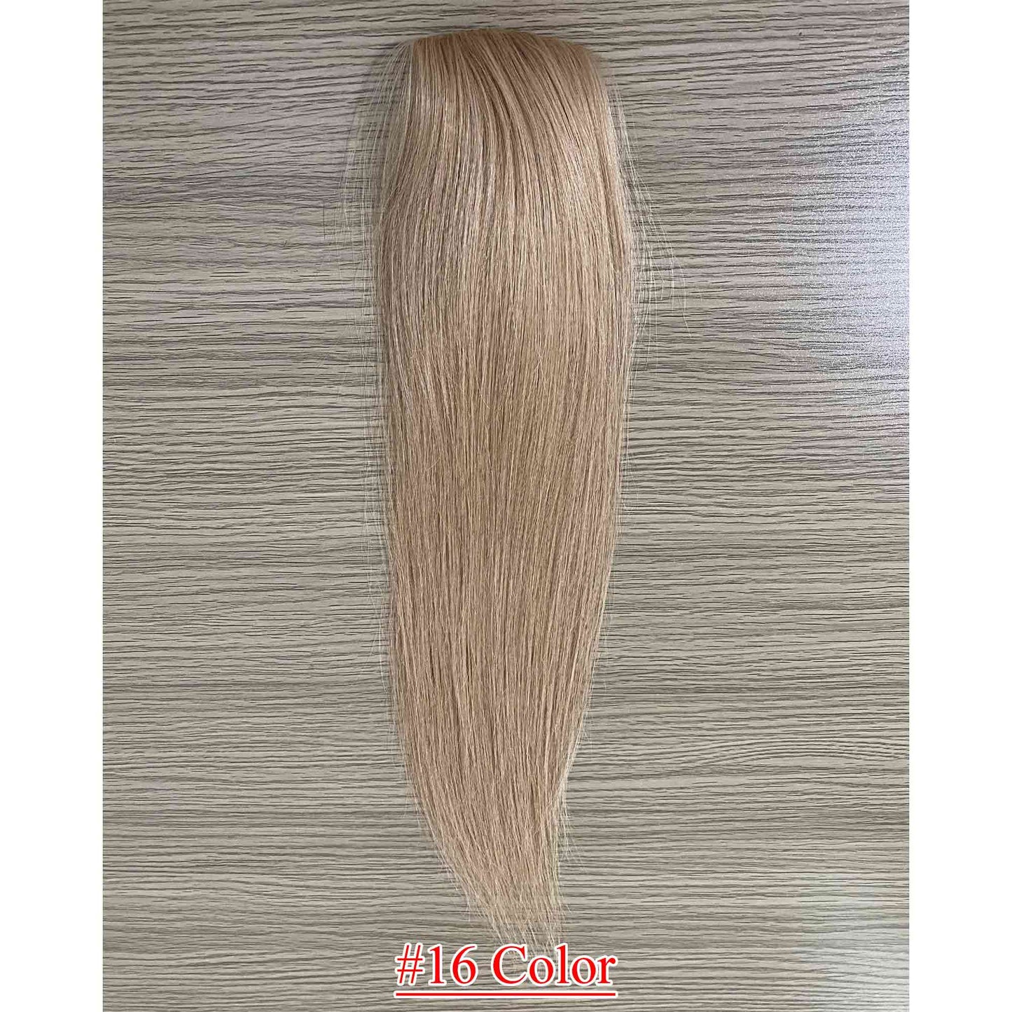 4.75x2 inch PU Base Remy Human Hair Topper Full Hand Tied 150% Density - Brilliantwigs