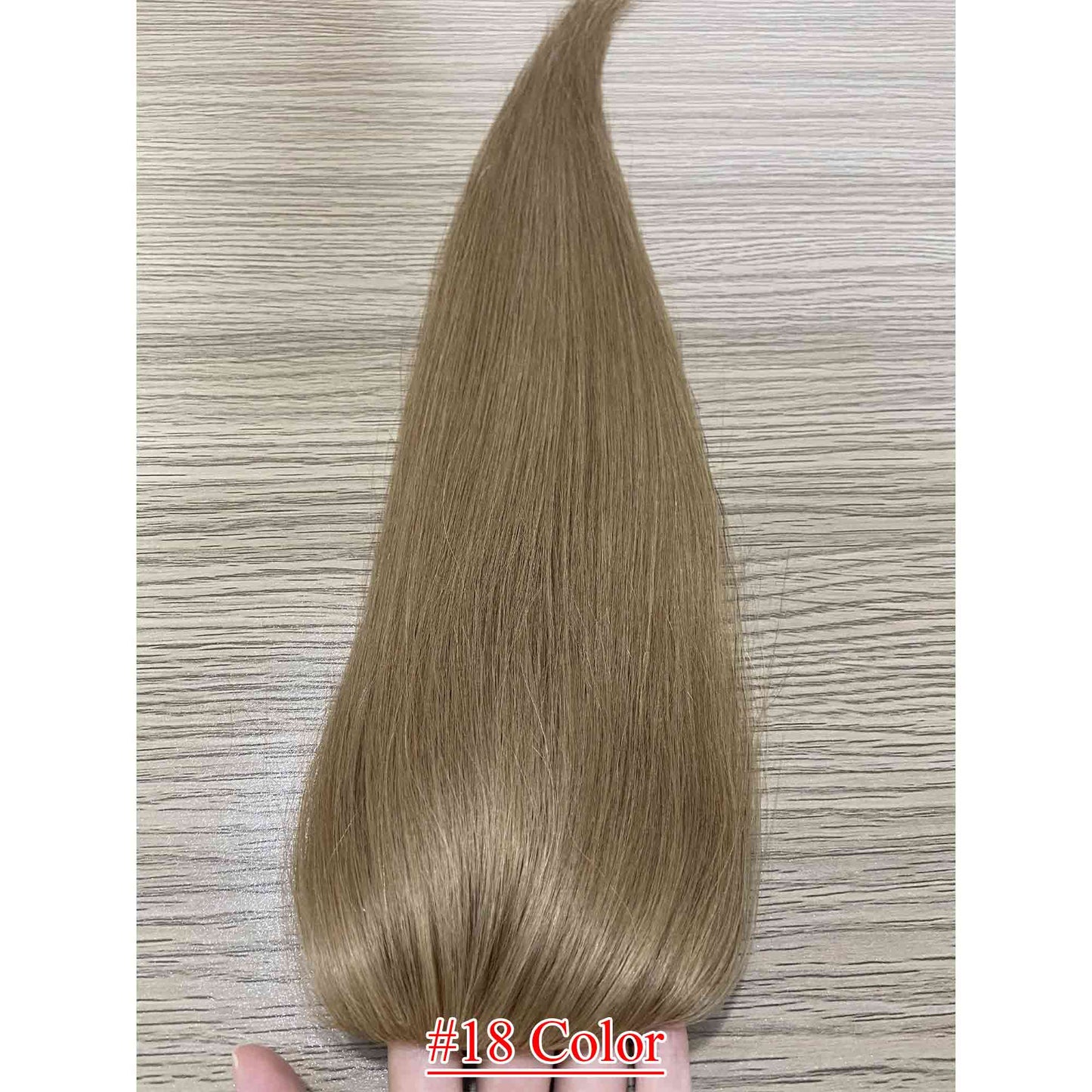 4.75x2 inch PU Base Remy Human Hair Topper Full Hand Tied 150% Density - Brilliantwigs