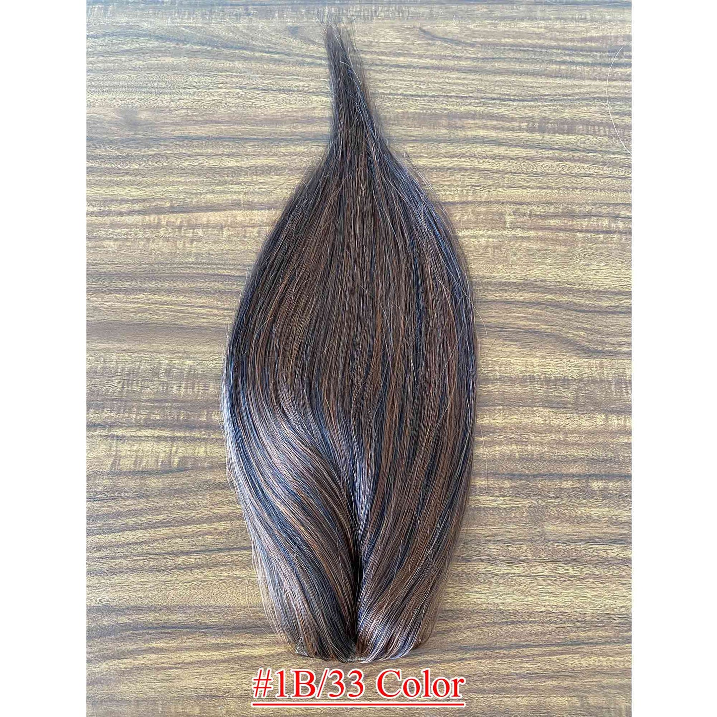 4.75x2 inch PU Base Remy Human Hair Topper Full Hand Tied 150% Density - Brilliantwigs