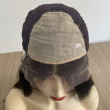 4x4” Silk Top Virgin Hair Wig with Wefted Back  Medical Silicone Wig