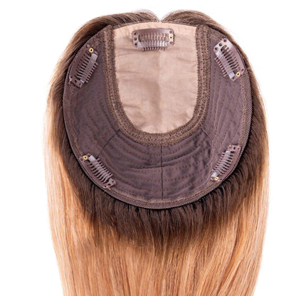 European Hair Topper 6x6.5 inch Silk Top with Weft Base BEST SELLER Natural Looking