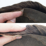 Q6 Toupee for Men丨 Swiss Lace with Thin Skin Hairpieces for Thinning Hair