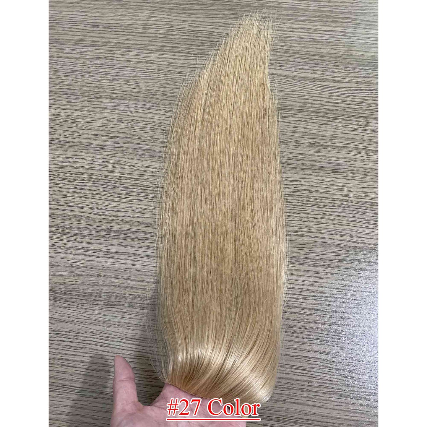 4.75x2 inch PU Base Remy Human Hair Topper Full Hand Tied 150% Density - Brilliantwigs
