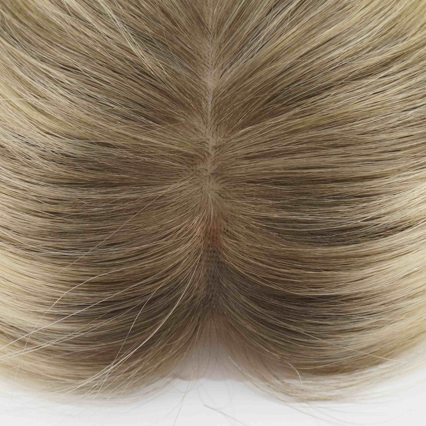 European Hair Topper 6x6.5 inch Full Silk Base Lace Front 100% Hand Tied