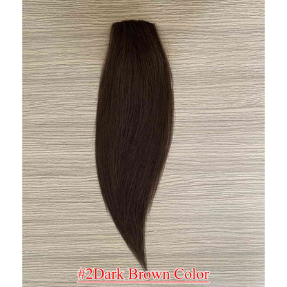 4.75x2 inch PU Base Remy Human Hair Topper Full Hand Tied 150% Density - Brilliantwigs