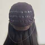 4x4” Silk Top Virgin Hair Wig with Wefted Back  Medical Silicone Wig