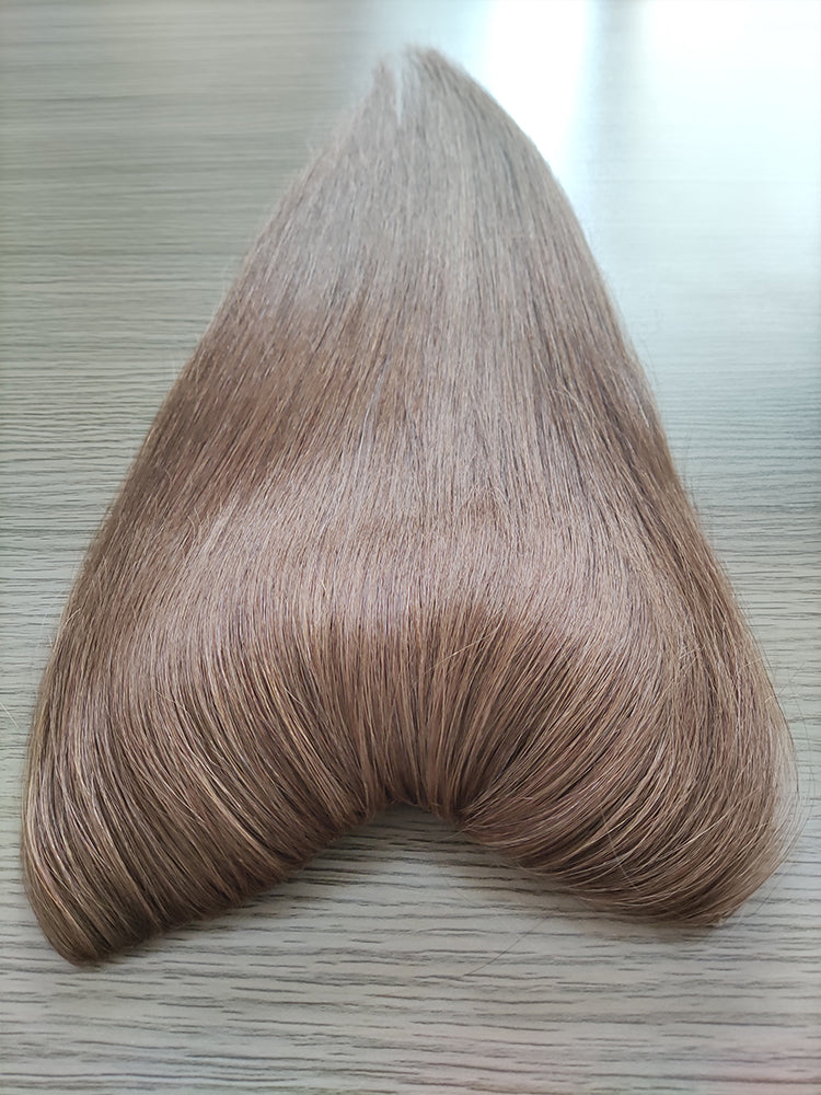 15X17cm V Part Mono Base Remy Human Hair Topper Full Hand-Tied Brilliantwigs