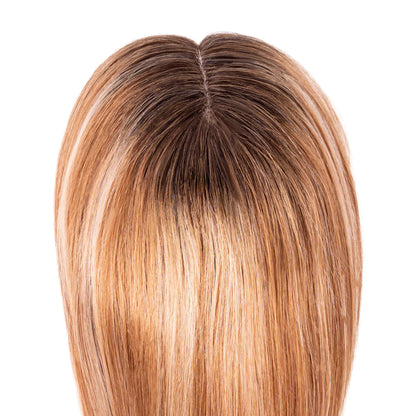 European Hair Topper 6x6.5 inch Silk Top with Weft Base BEST SELLER Natural Looking