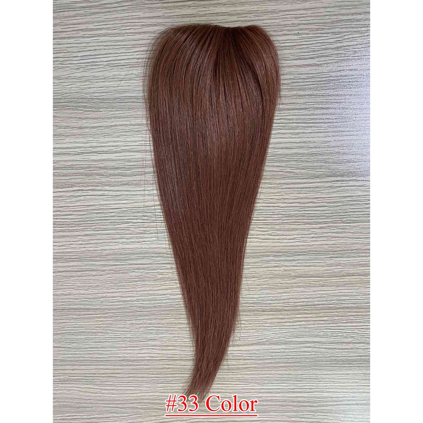 4.75x2 inch PU Base Remy Human Hair Topper Full Hand Tied 150% Density - Brilliantwigs