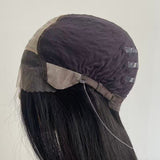 4x4” Silk Top Virgin Hair Wig with Wefted Back  Medical Silicone Wig