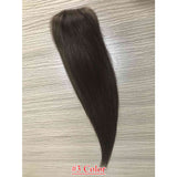 5.5x2.75 inch Full Silk Base Remy Human Hair Topper 100% Hand-Tied 150% Density