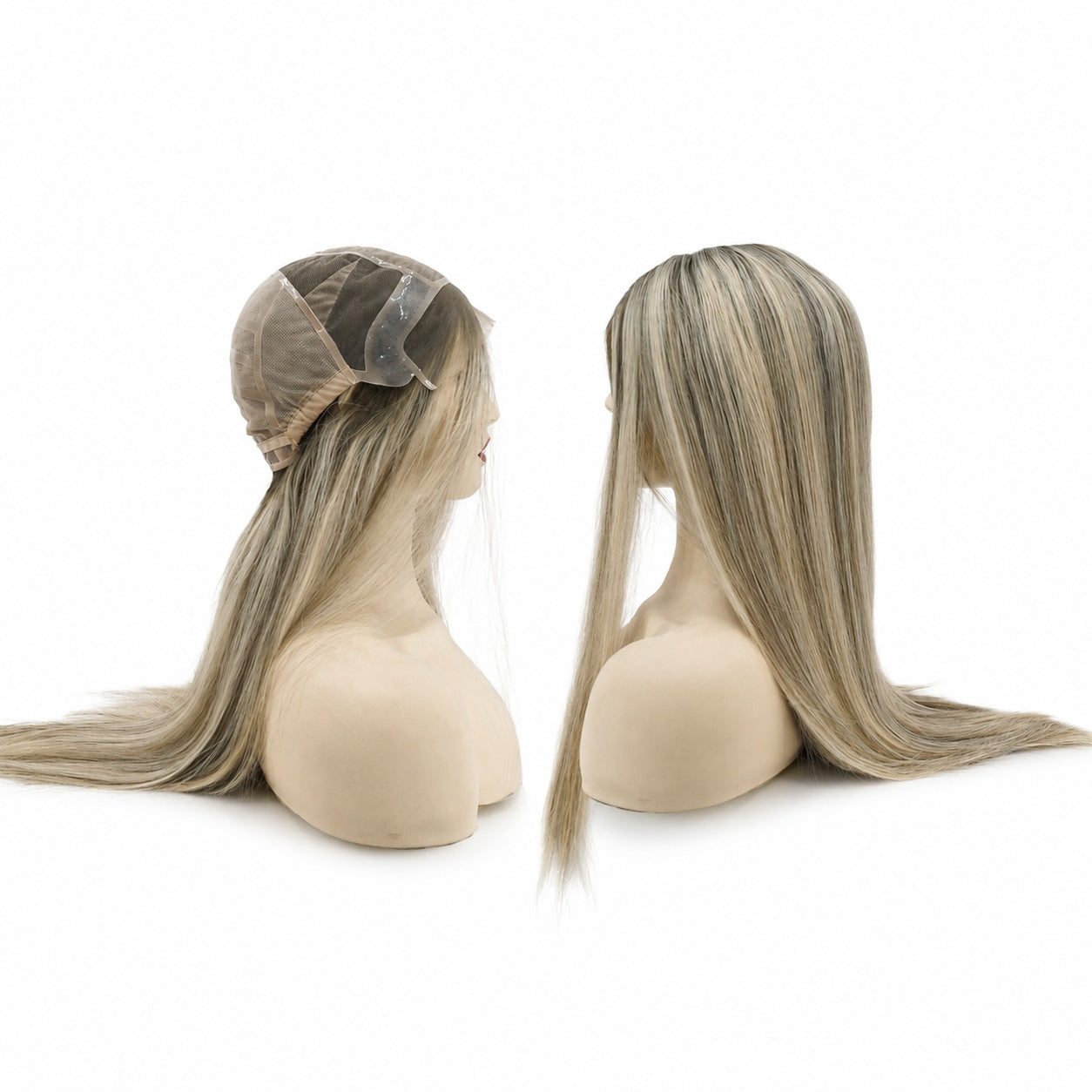 European Hair Silicone Medical Wig 4x4inch Silk Top Full Lace Cap Full Hand Tied - Brilliantwigs