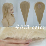 4.75x2" PU Base with 2x8“ Swiss Lace Frontal  Virgin Human Hair Topper Full Hand Tied 150% Density Brilliantwigs