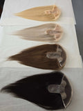 4.75x2" PU Base with 2x8“ Swiss Lace Frontal  Virgin Human Hair Topper Full Hand Tied 150% Density