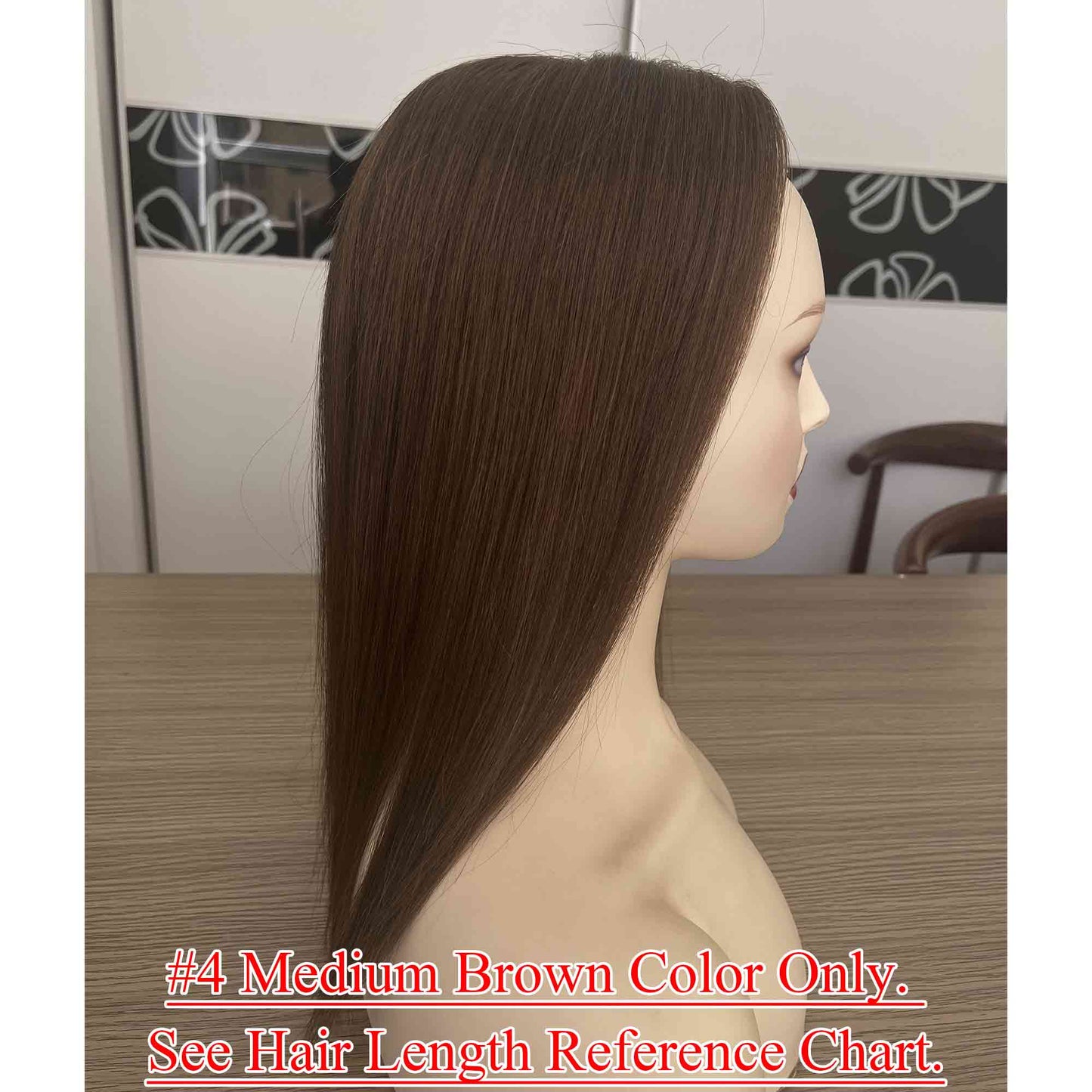5x3 inch Hand Tied MONO Base Remy Human Hair Topper - Brilliantwigs