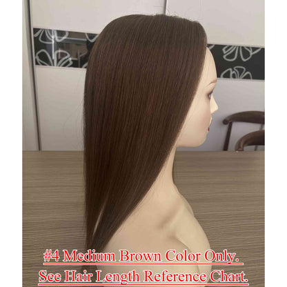 5x3 inch Hand Tied MONO Base Remy Human Hair Topper - Brilliantwigs