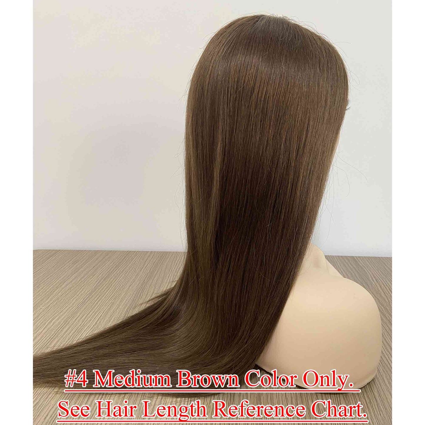 4x4” Silk Top Virgin Hair Wig with Wefted Back  Medical Silicone Wig - Brilliantwigs