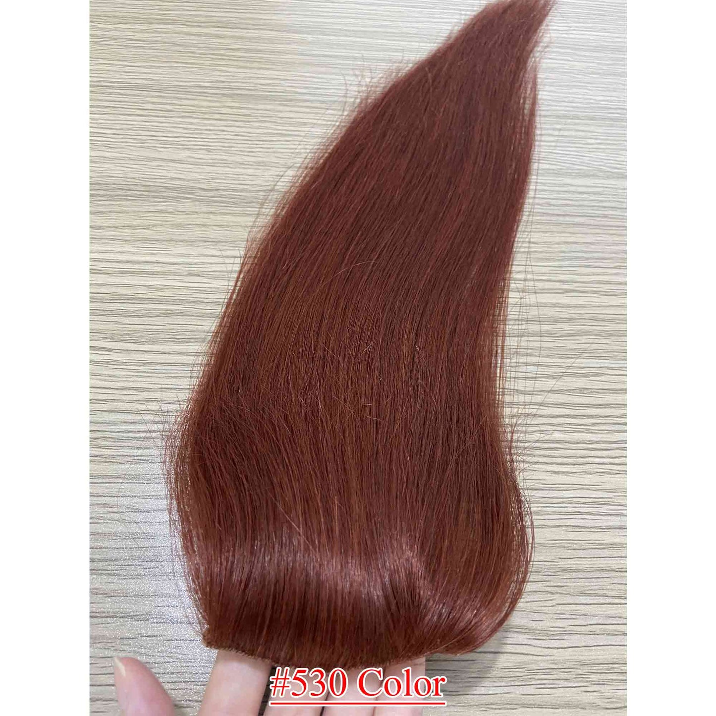 4.75x2 inch PU Base Remy Human Hair Topper Full Hand Tied 150% Density - Brilliantwigs