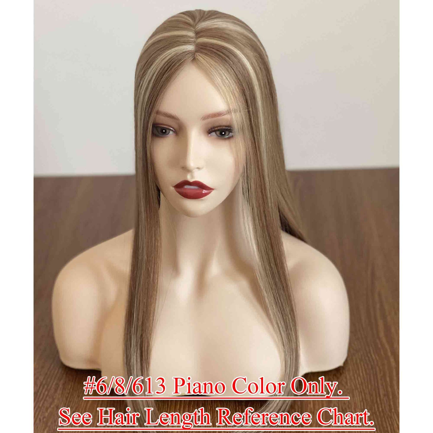 6x7 inch Full Silk Base Remy Human Hair Topper 100% Hand Tied - Brilliantwigs