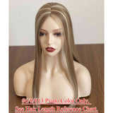 6x7 inch Full Silk Base Remy Human Hair Topper 100% Hand Tied