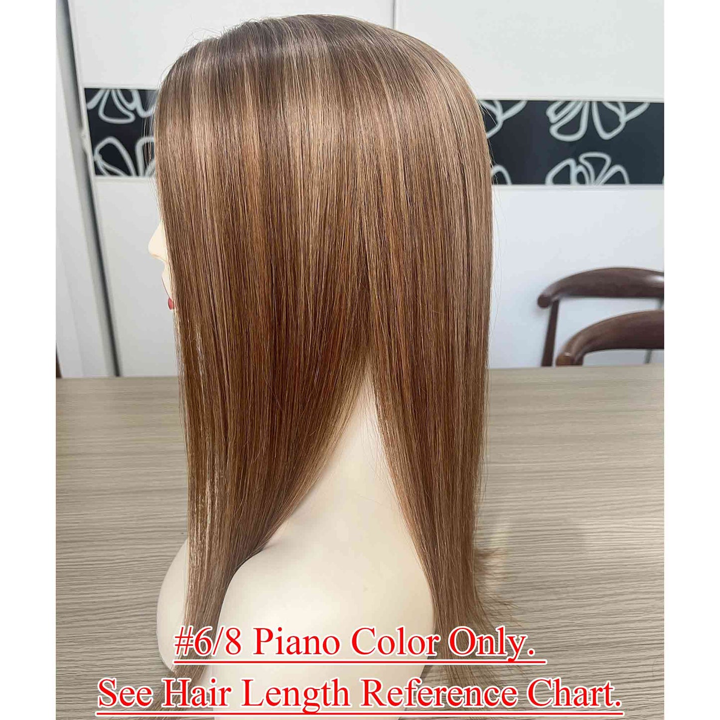 6x7 inch Full Silk Base Remy Human Hair Topper 100% Hand Tied - Brilliantwigs