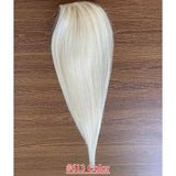 5.5x2.75 inch Full Silk Base Remy Human Hair Topper 100% Hand-Tied 150% Density