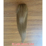 5.5x2.75 inch Full Silk Base Remy Human Hair Topper 100% Hand-Tied 150% Density