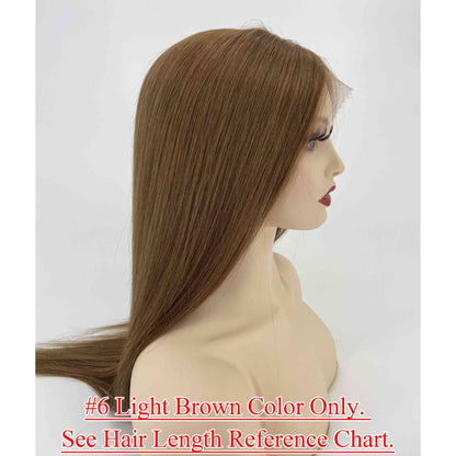 4x4inch Silk Top Full Lace Cap Medical Silicone Wig 100% Remy Human Hair Full Hand Tied - Brilliantwigs
