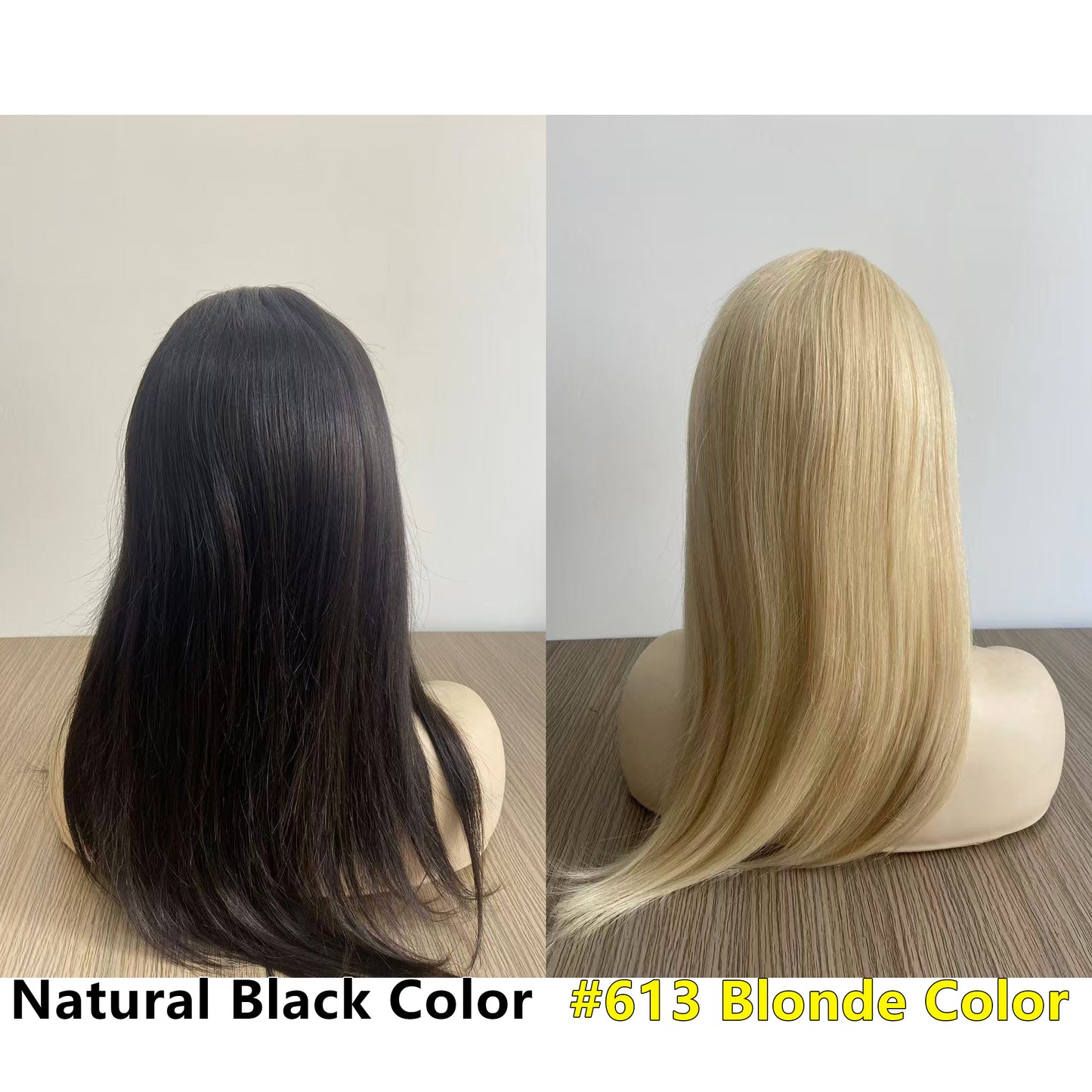 4x4” Silk Top Virgin Hair Wig with Wefted Back  Medical Silicone Wig - Brilliantwigs