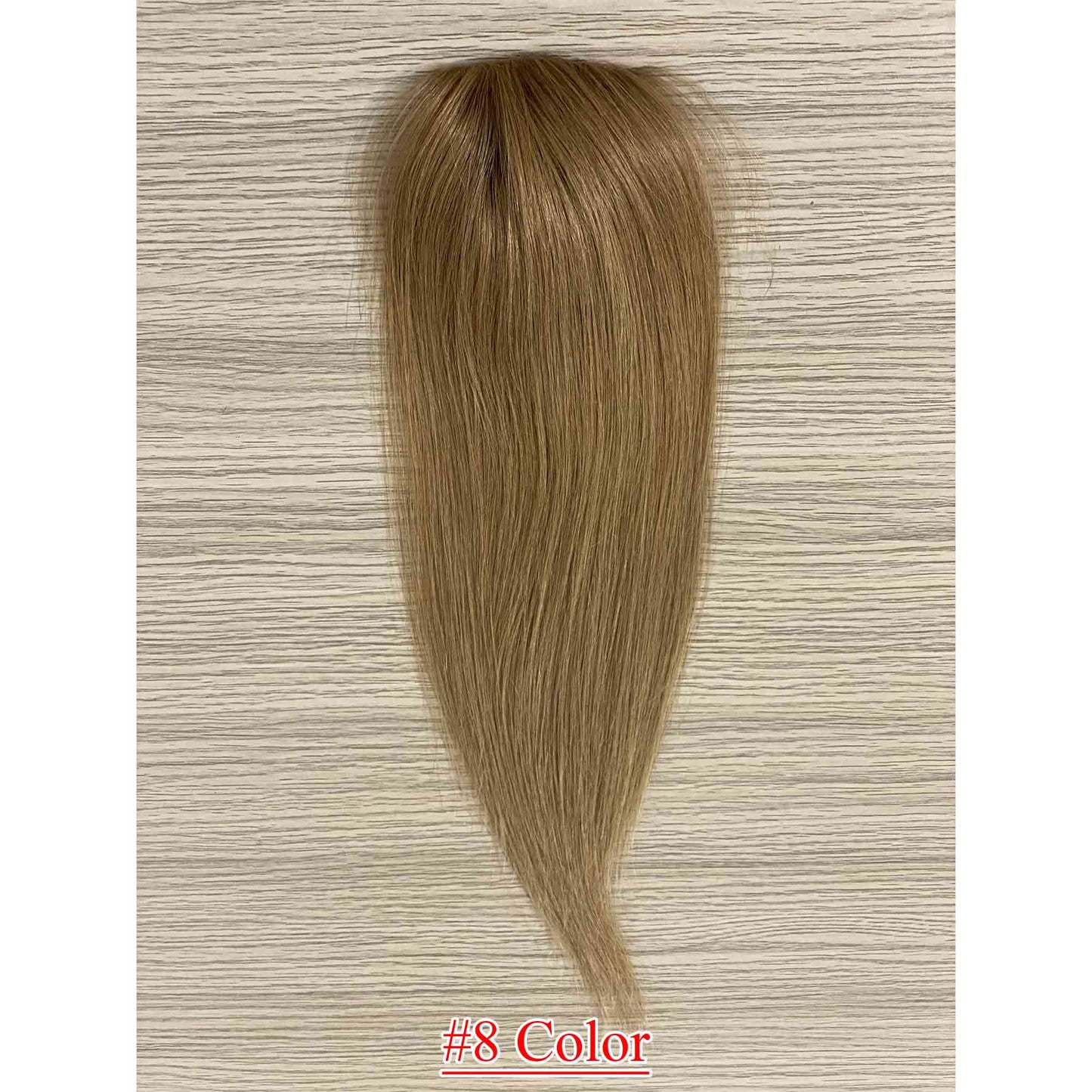 4.75x2 inch PU Base Remy Human Hair Topper Full Hand Tied 150% Density - Brilliantwigs