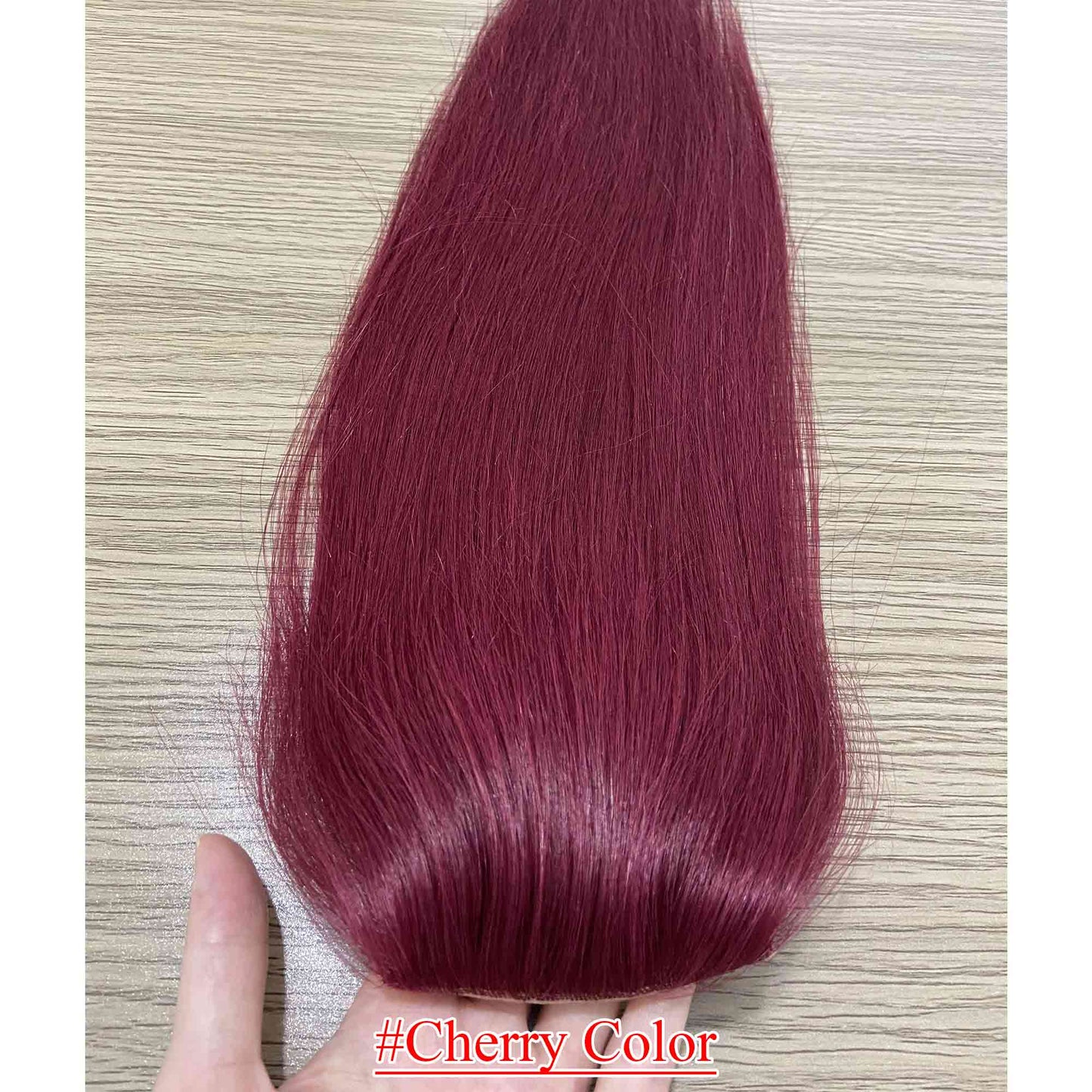 4.75x2 inch PU Base Remy Human Hair Topper Full Hand Tied 150% Density - Brilliantwigs