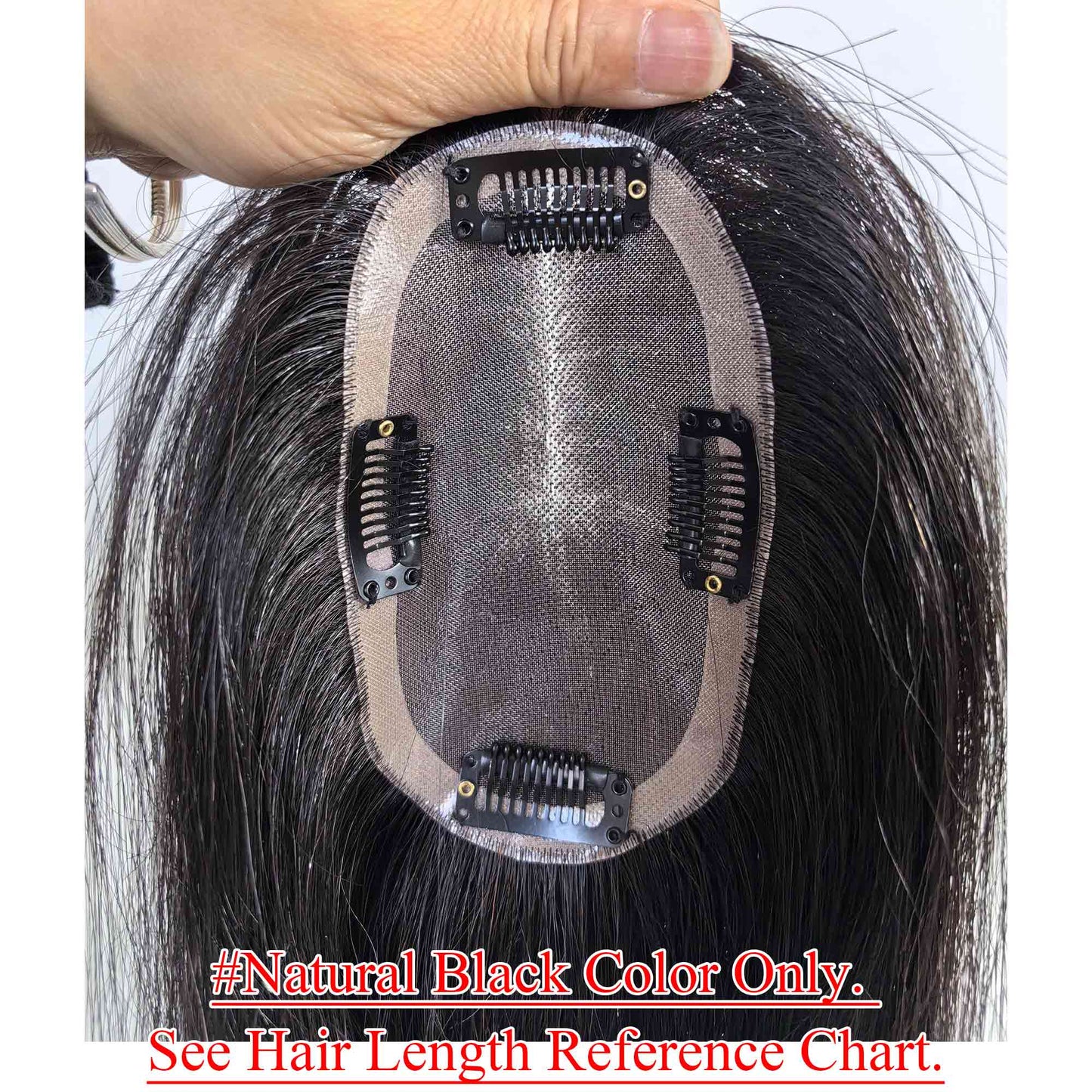 5x3 inch Hand Tied MONO Base Remy Human Hair Topper - Brilliantwigs