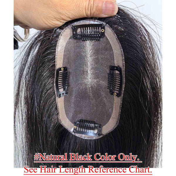 5x3 inch Hand Tied MONO Base Remy Human Hair Topper