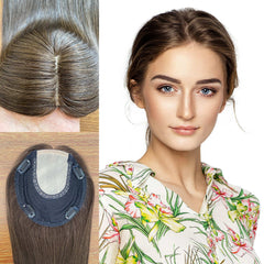 Silk Top with Weft Base Remy Human Hair Topper BEST SELLER  display picture 3