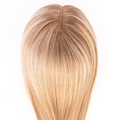 European Hair Topper 6x7 inch Full Silk Base 100% Hand Tied - Brilliantwigs