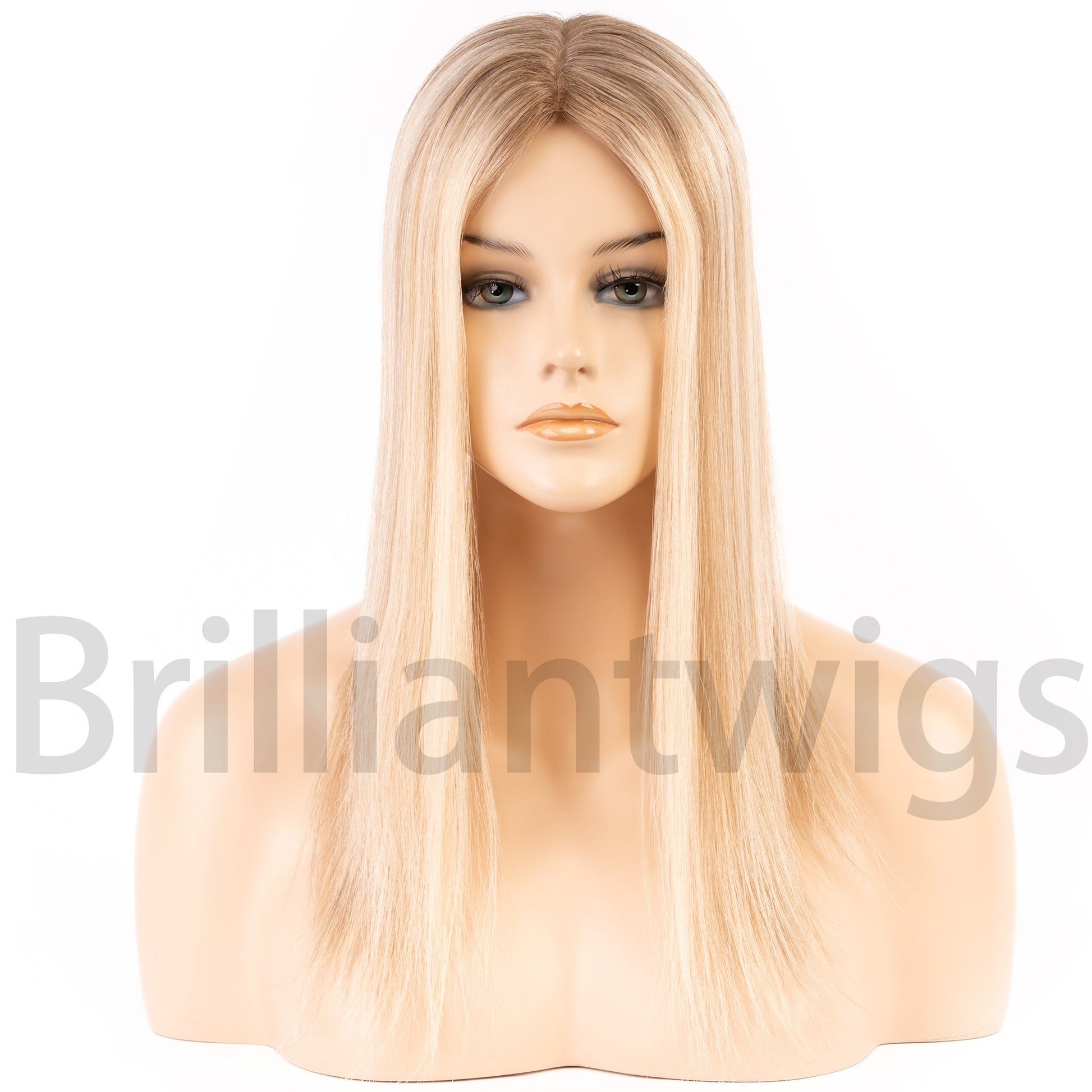 European Hair Topper 6x7 inch Full Silk Base 100% Hand Tied - Brilliantwigs