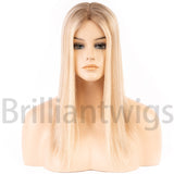 European Hair Topper 6x7 inch Full Silk Base 100% Hand Tied - Brilliantwigs